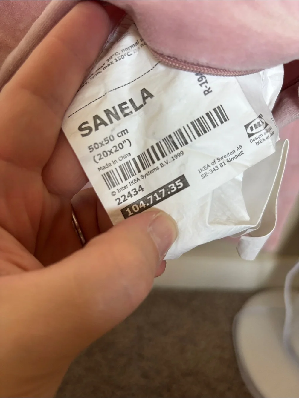 Two IKEA SANELA 20” x 20” Pillow Covers